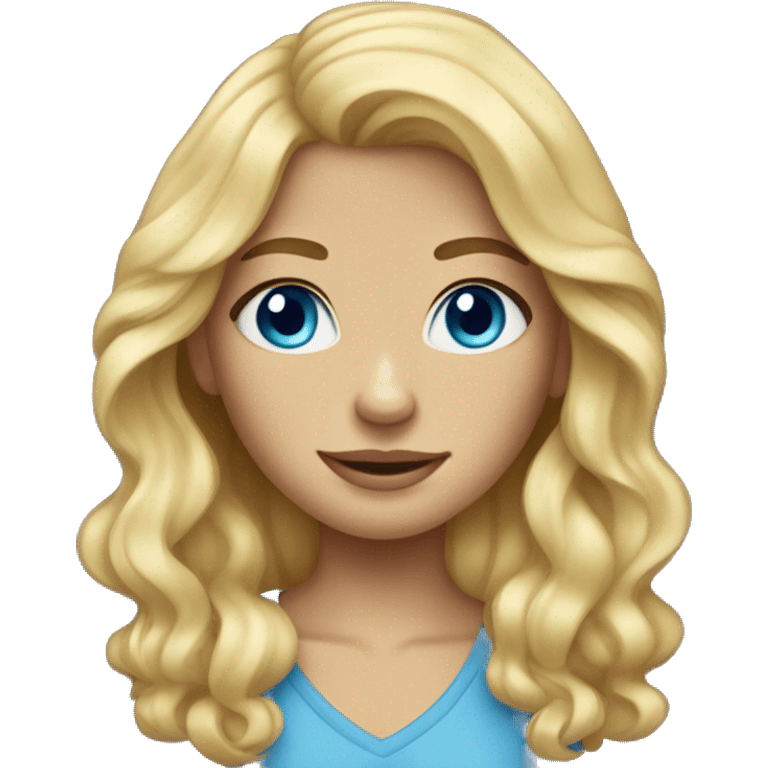 a blonde-haired girl with blue eyes and freckles emoji