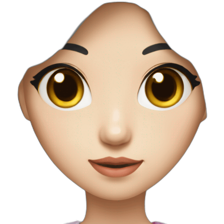 Evelyn Cathy Widjaja - asian black hair girl emoji