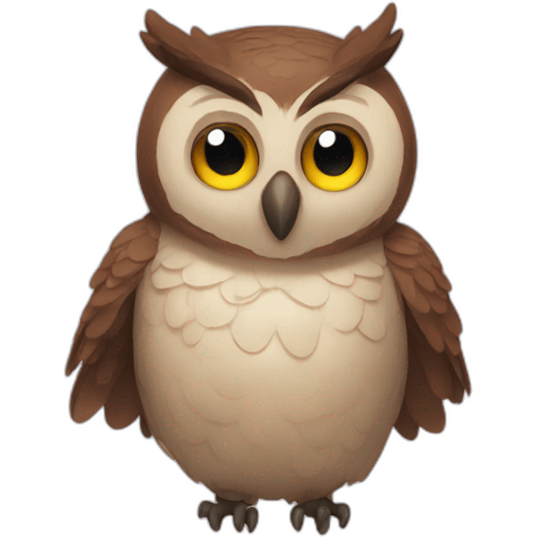 Desblt owl happy emoji