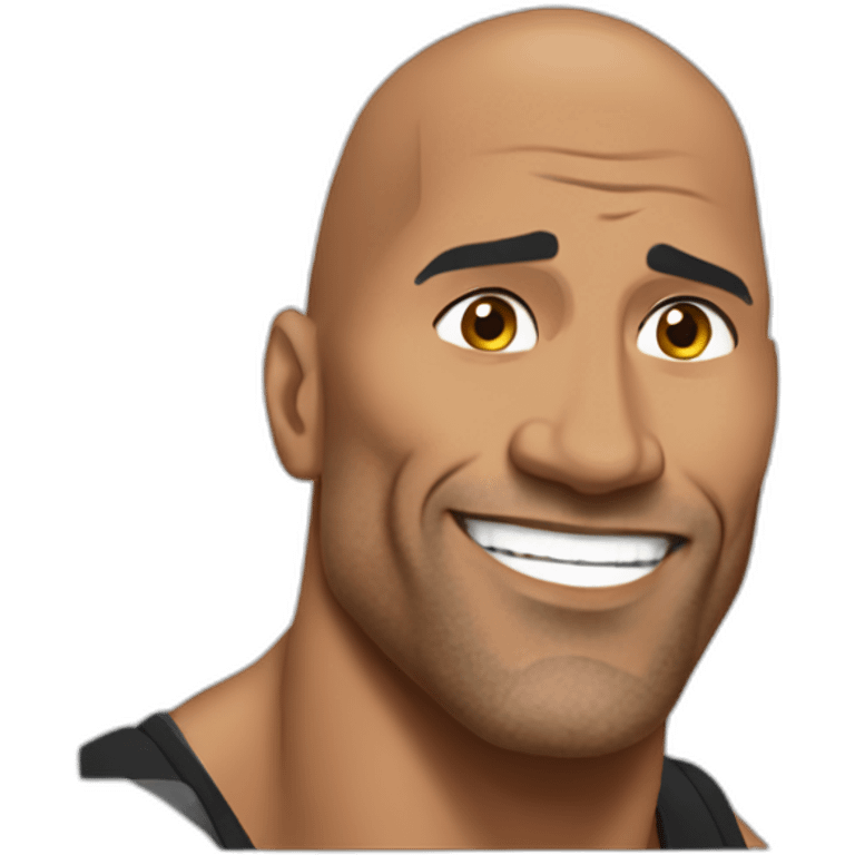 The rock qui lève son sourcile emoji