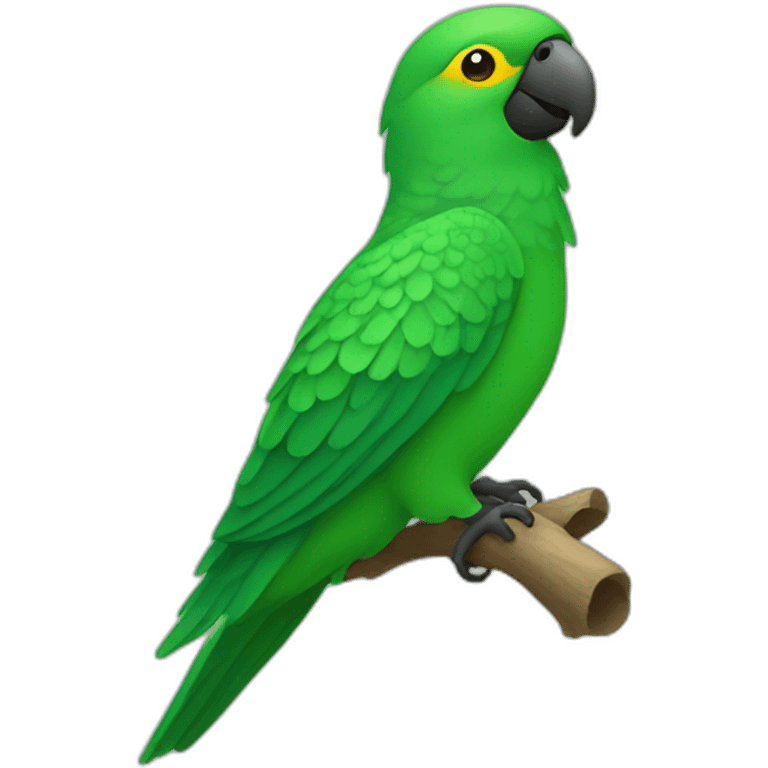 loro pequeño de color verde emoji