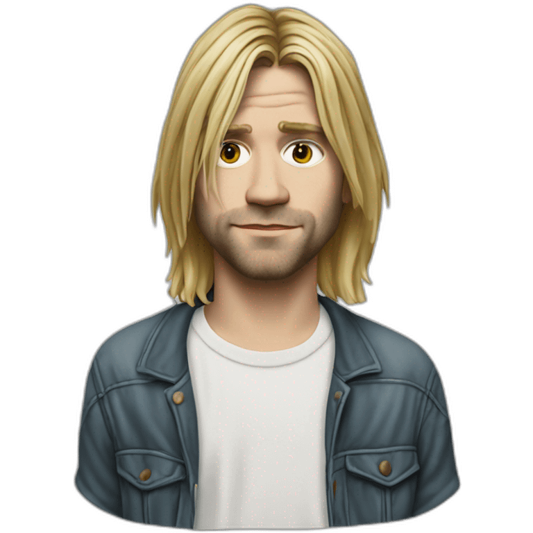 hyper realistic kurt cobain emoji