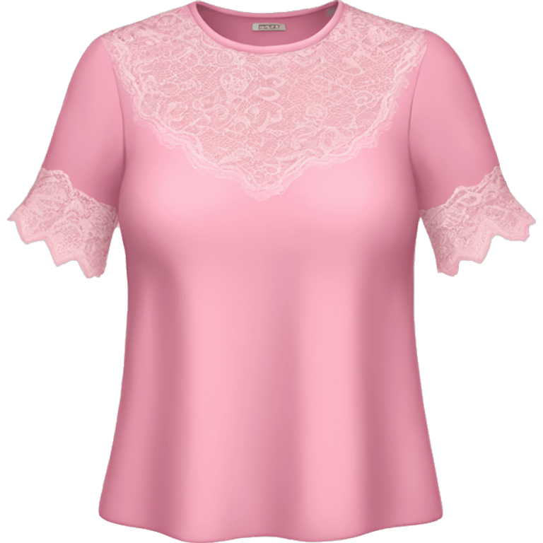  pink top with lace emoji