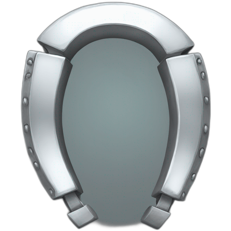 shiny metalic horseshoe emoji