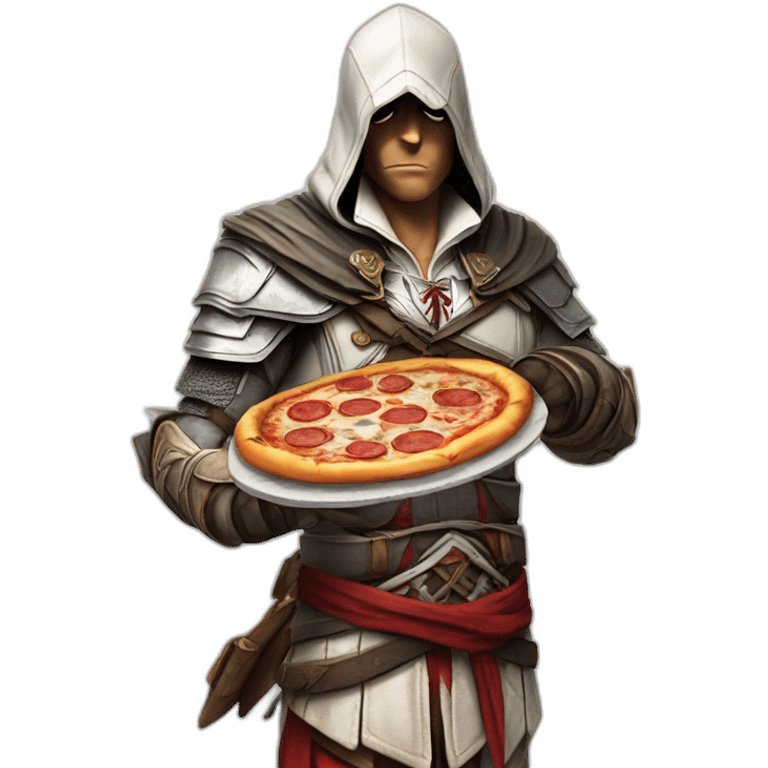 Assassins-creed-eating-pizza emoji