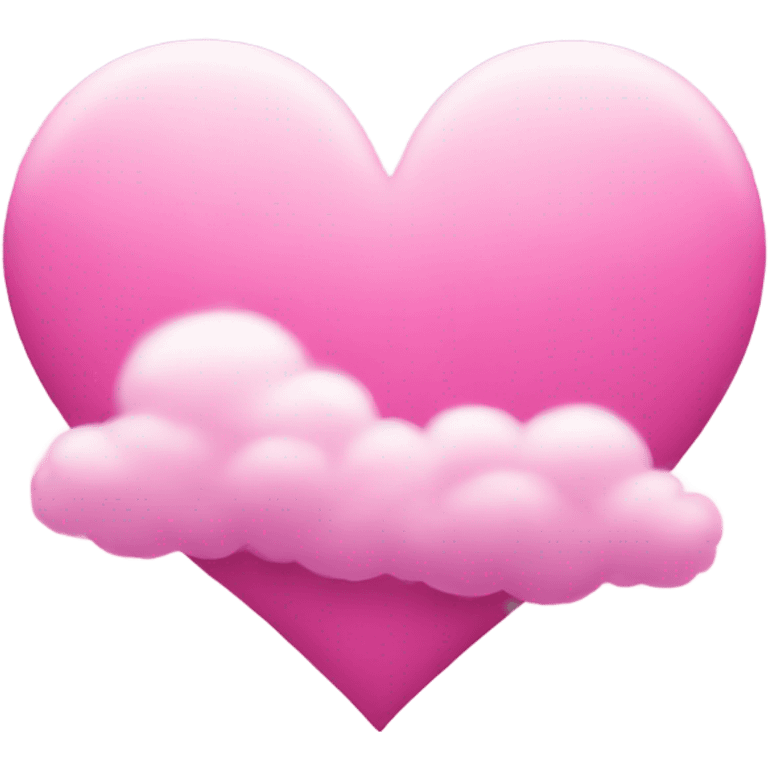 pink heart + cloud emoji