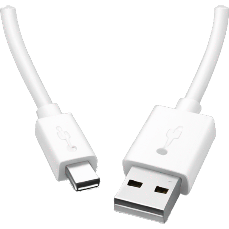 White usb cable emoji