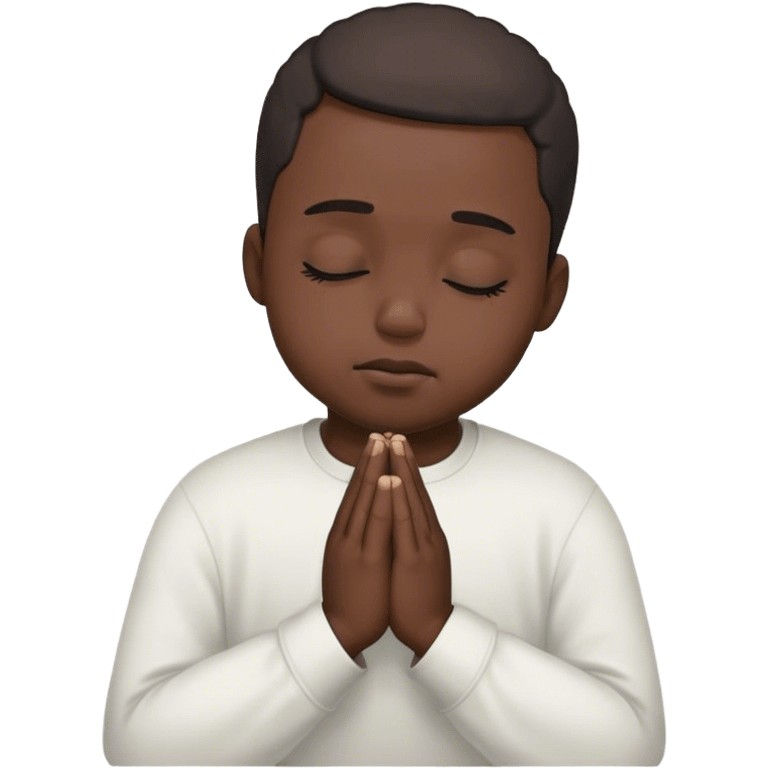 Black men praying  emoji