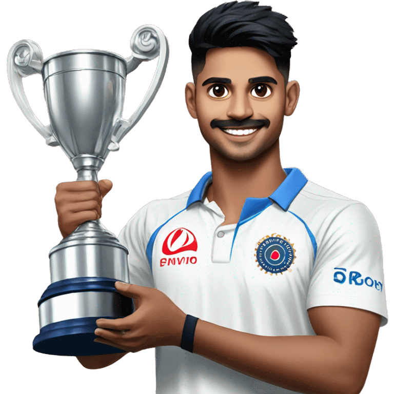 Shreyas iyer lifting trophy emoji