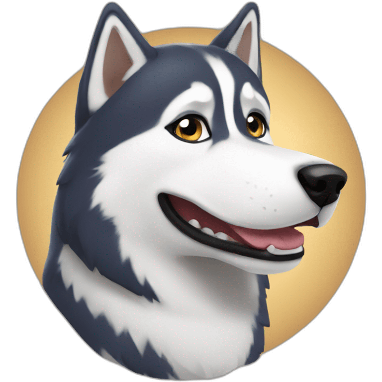 husky cafe emoji