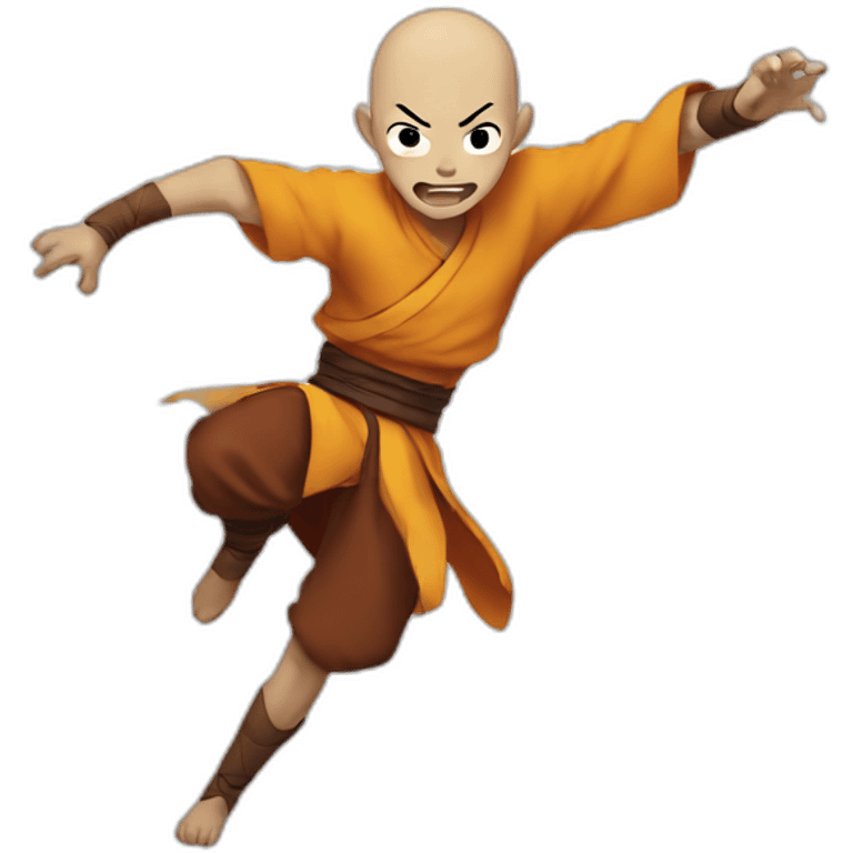 Avatar state aang fighting emoji