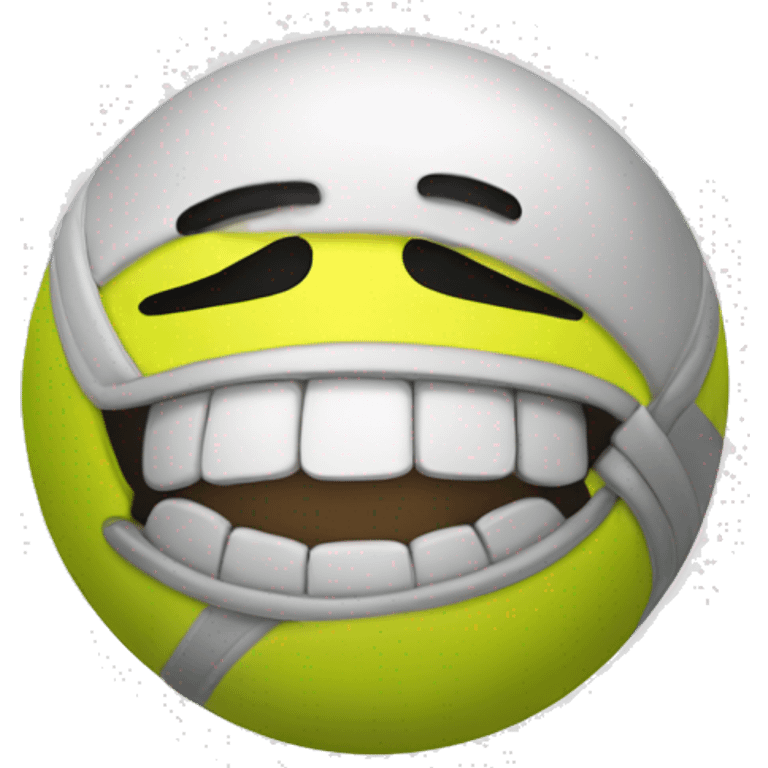 Smiling softball emoji