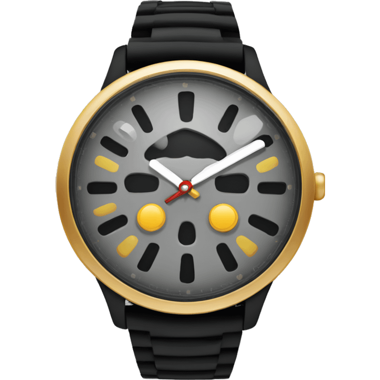 Reloj de arena color negro  emoji