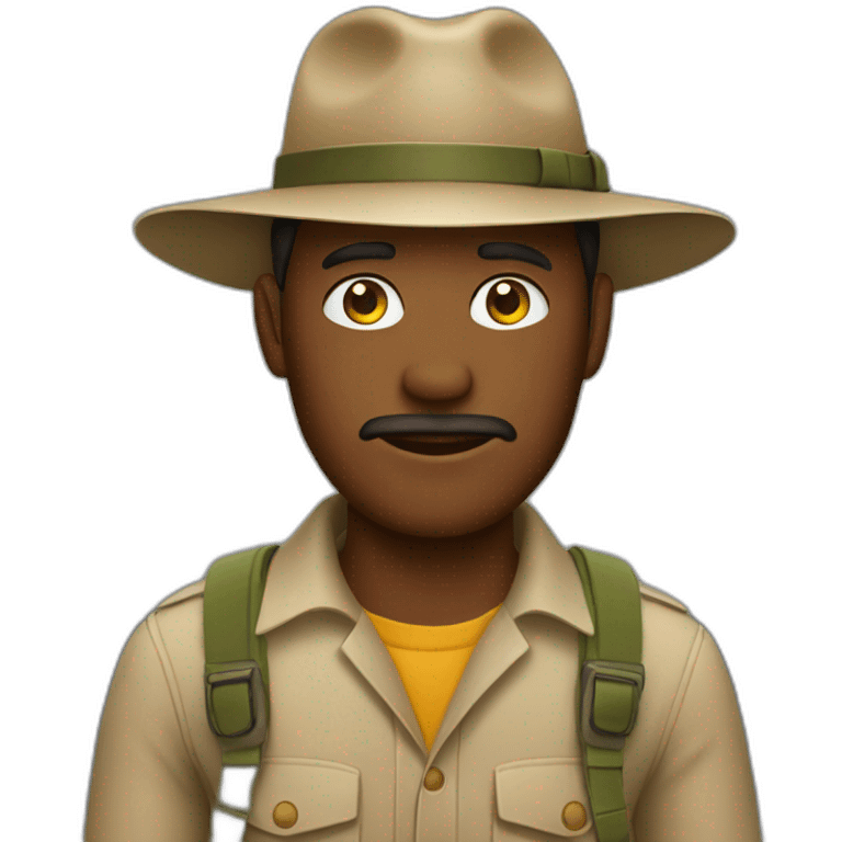 MAN ON A SAFARI WITH A HAT emoji