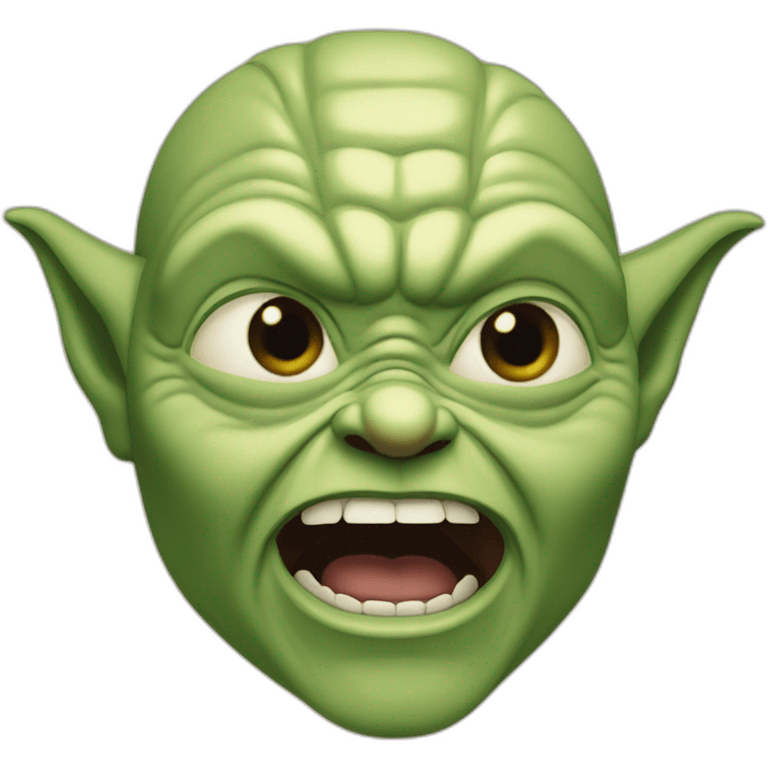 Maître yoda mouth wide open emoji