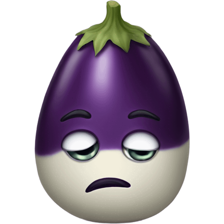 Sad eggplant  emoji