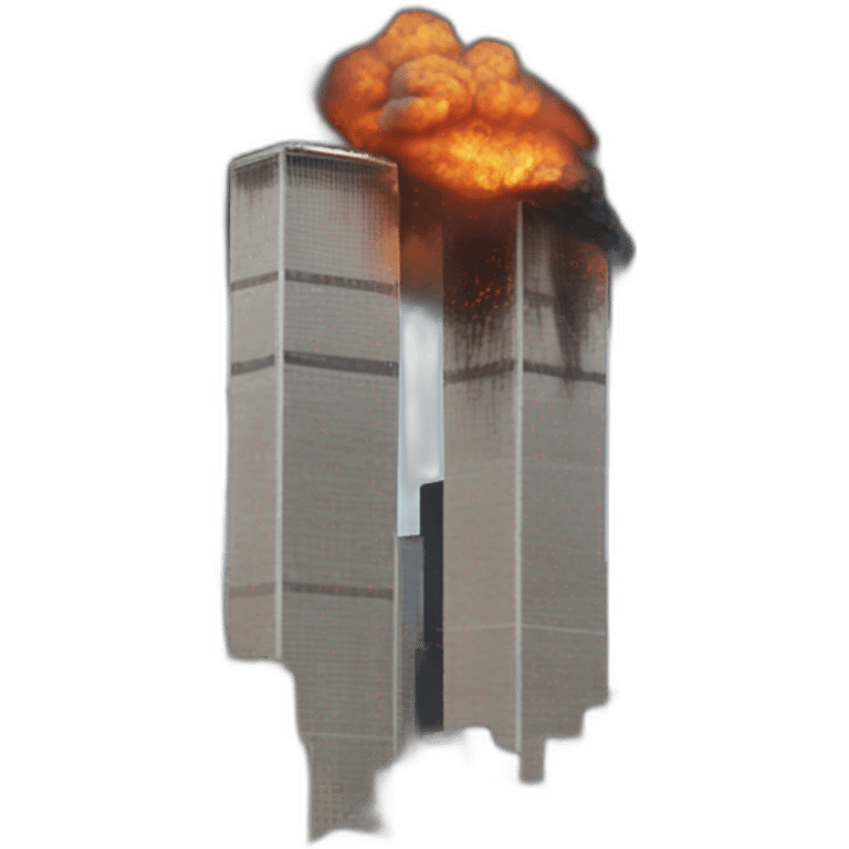 Twin tower 9/11 fire emoji