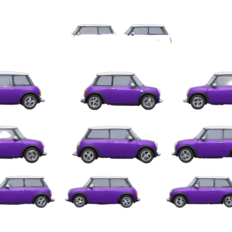 Coche mini morado emoji