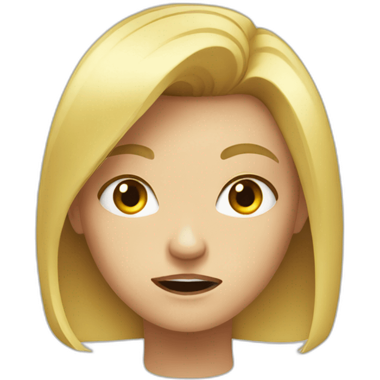 blonde girl is angry emoji