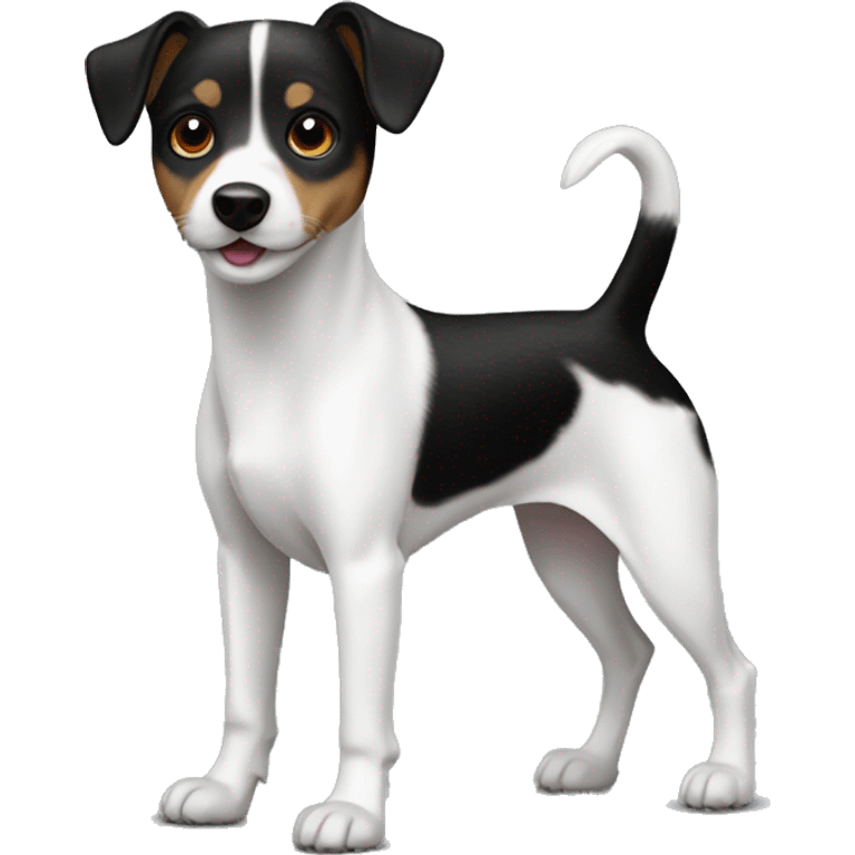 Black dog Jack Russell Terrier full body emoji