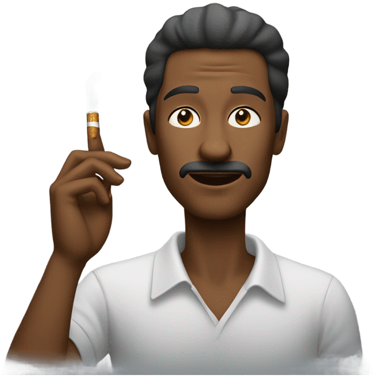 A guy smoking emoji