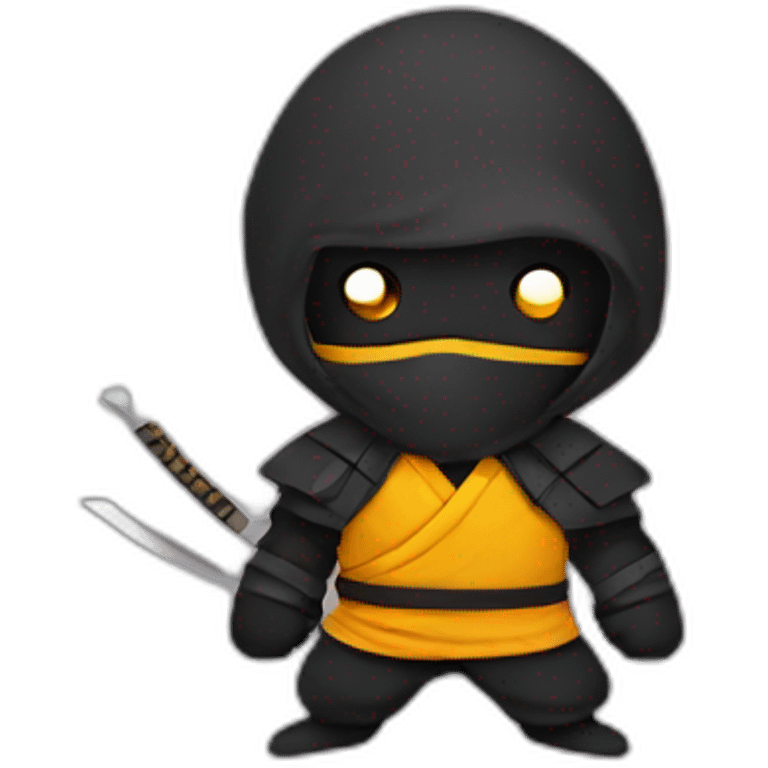 Ninja with perroquet  emoji