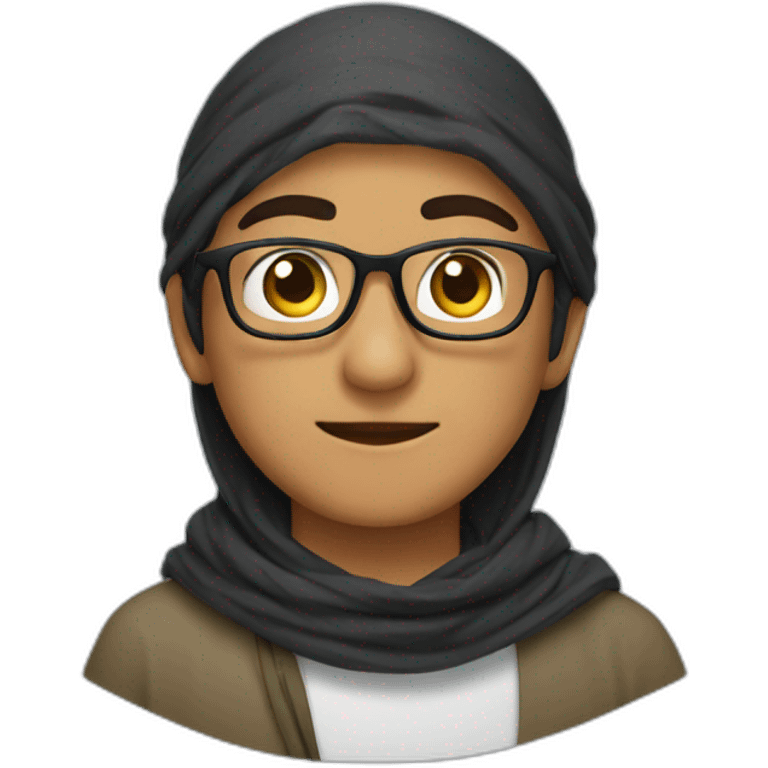 muslim boy with glasses and shemagh emoji