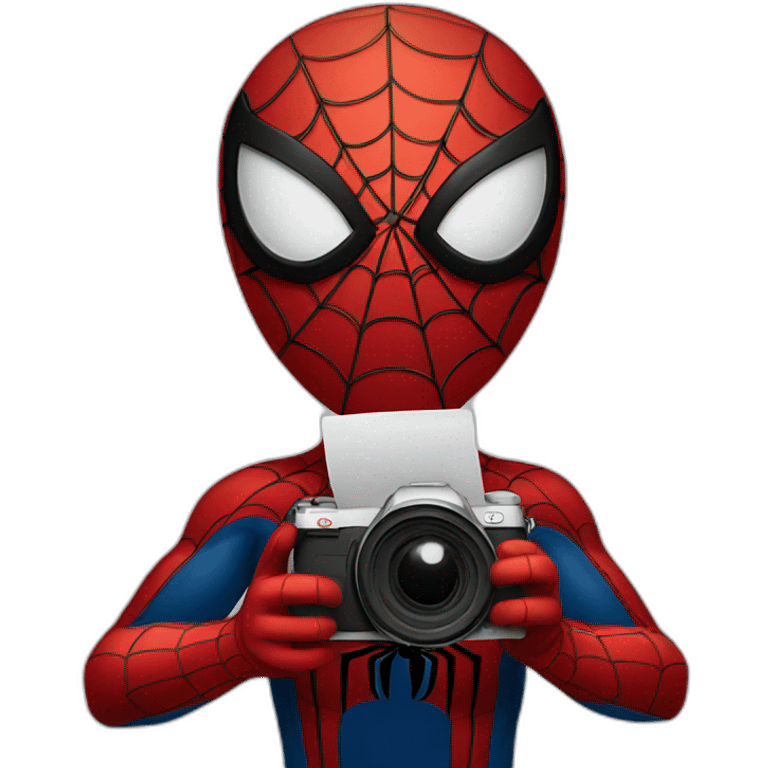 spiderman using a camera  emoji