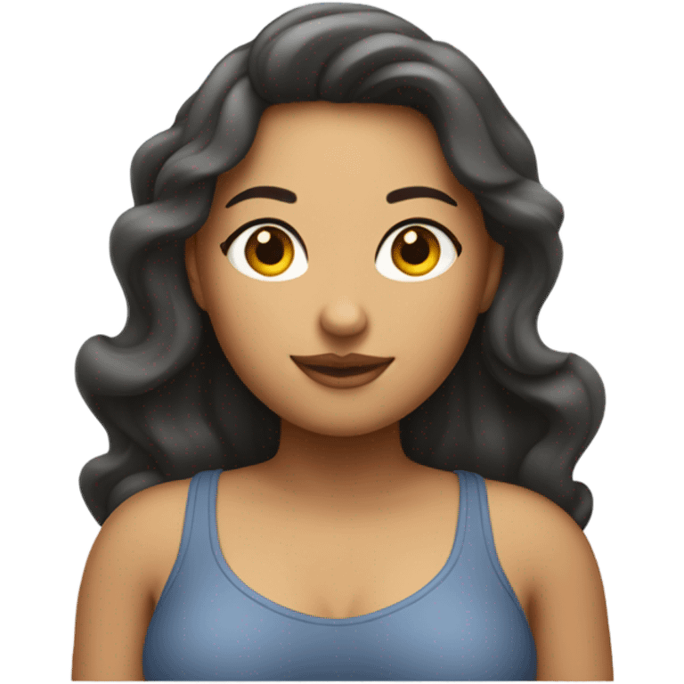 A voluminous girl white emoji