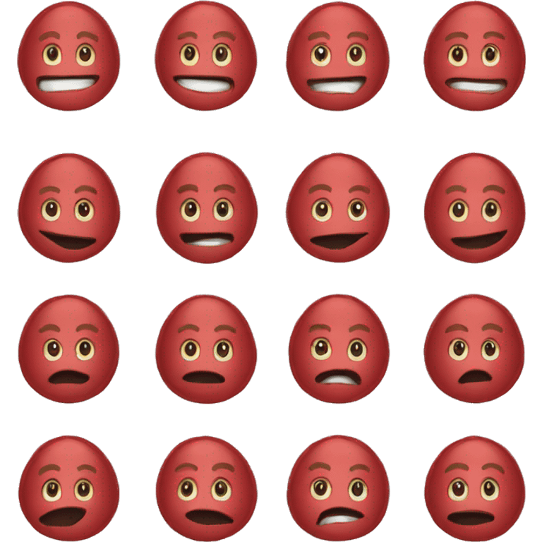  a red oval is drawn several times in a circle emoji