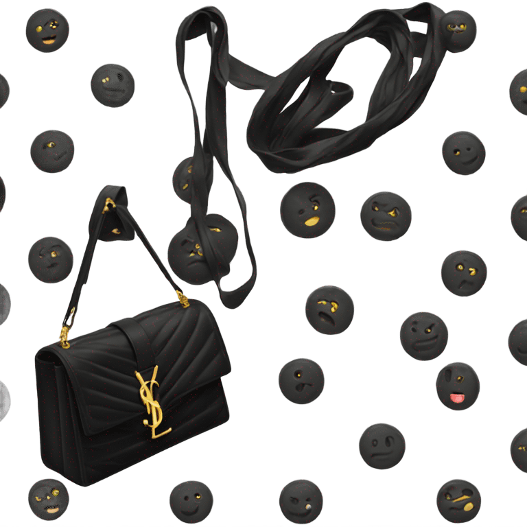 black ysl bag emoji