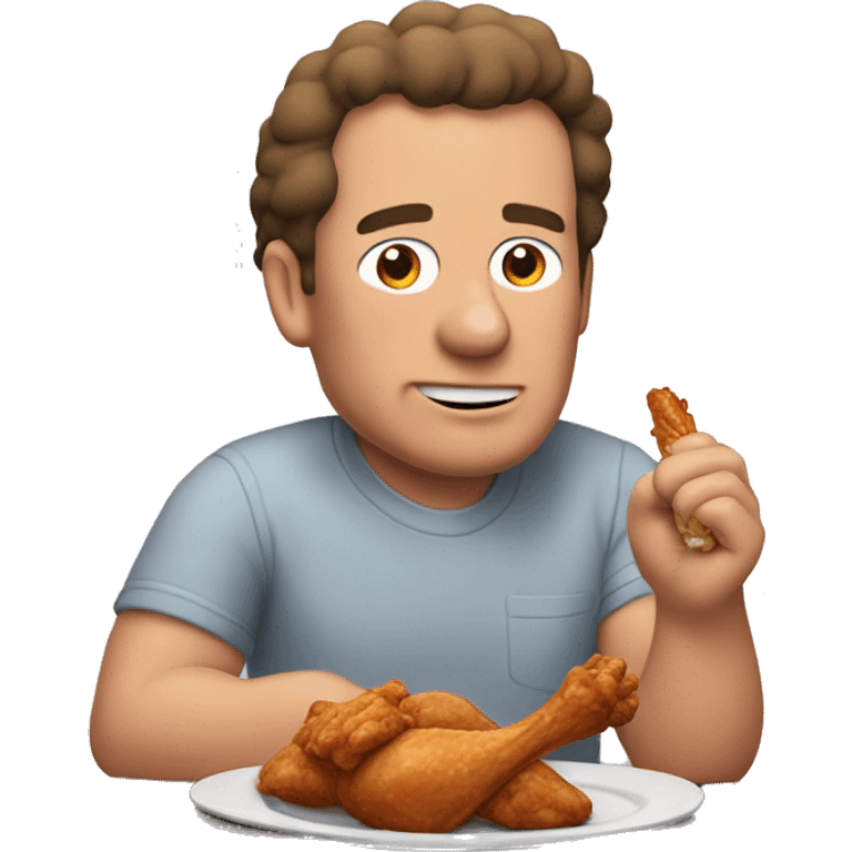 Peter from Family guy eating chickenwings emoji