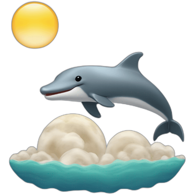 sur une souris sur la lune sur l'océan sur le soleil sur un dophin sur une loutre emoji