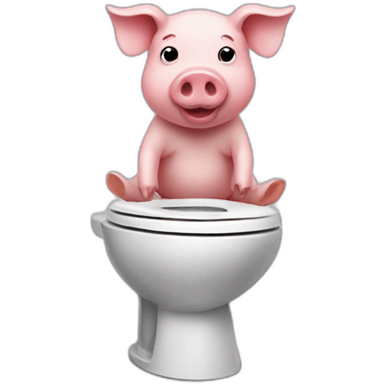 pig on toilet emoji