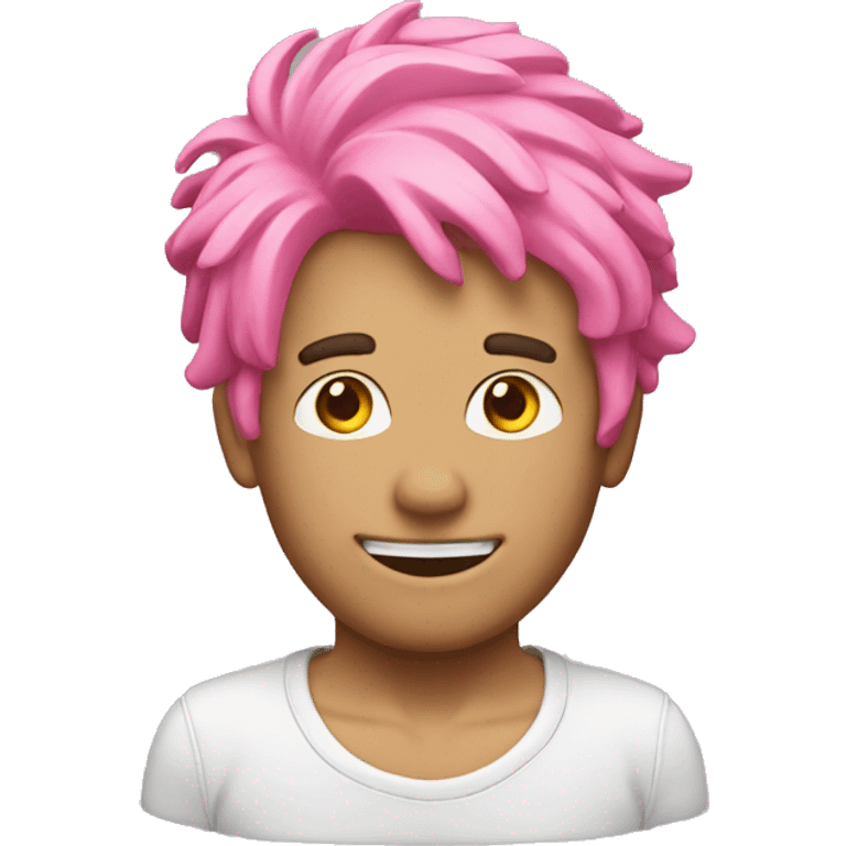 pink hair man ornament emoji