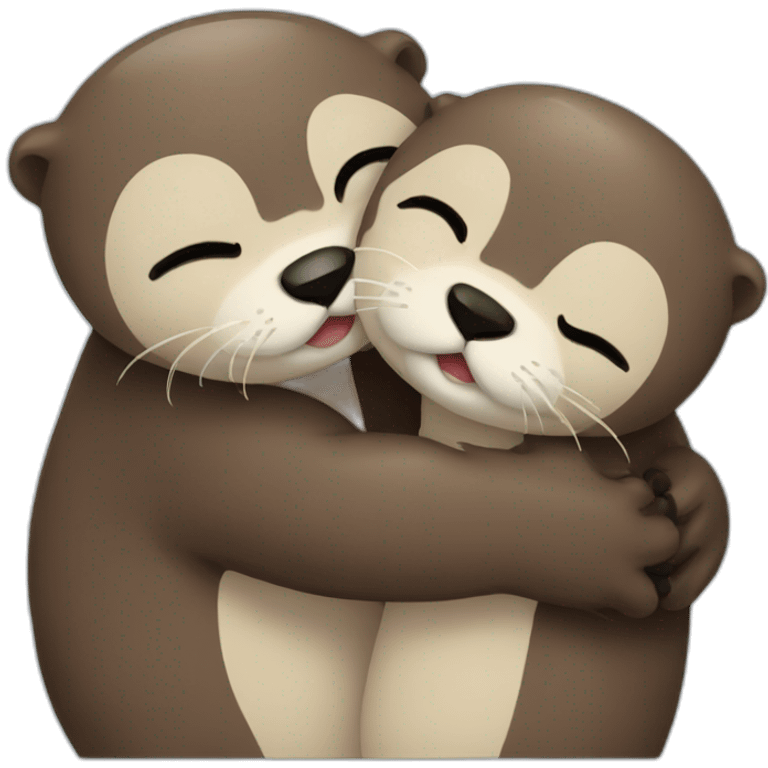 Otter hug emoji