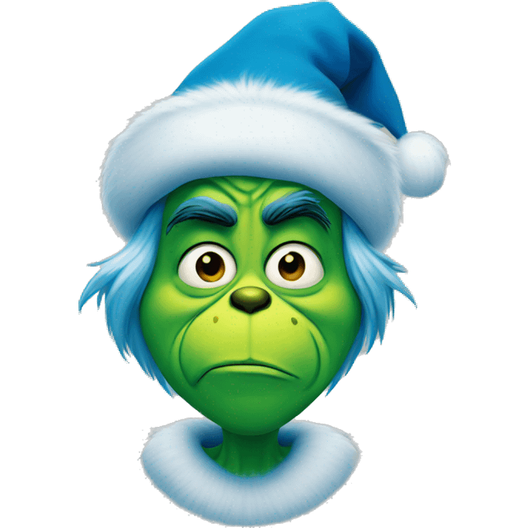 Grinch that is blue emoji