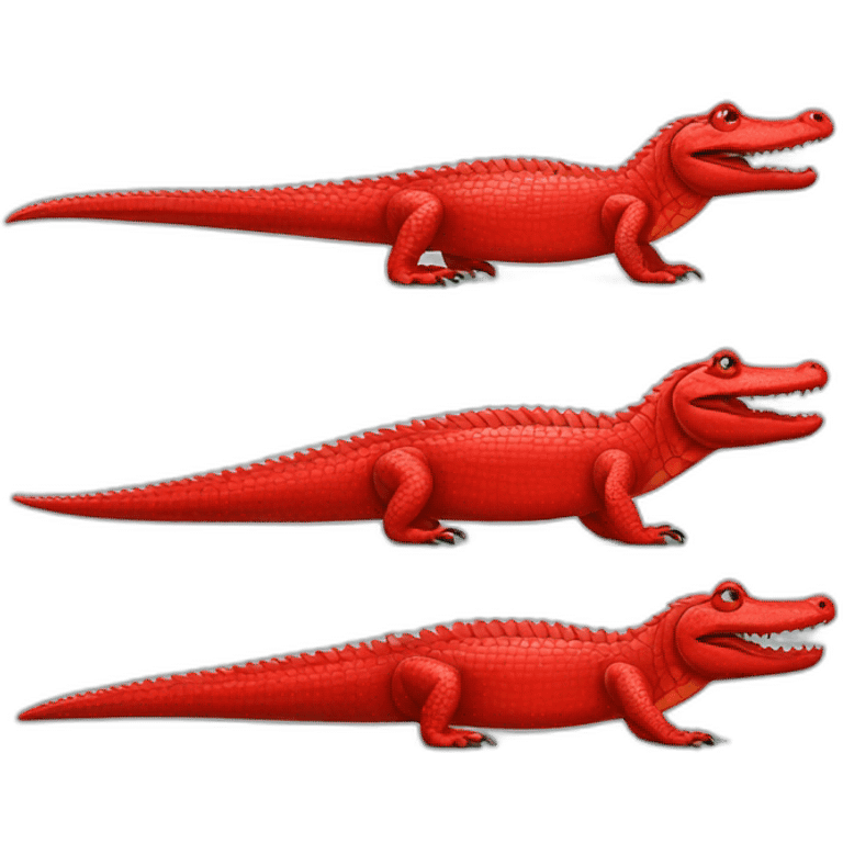 Red alligator emoji