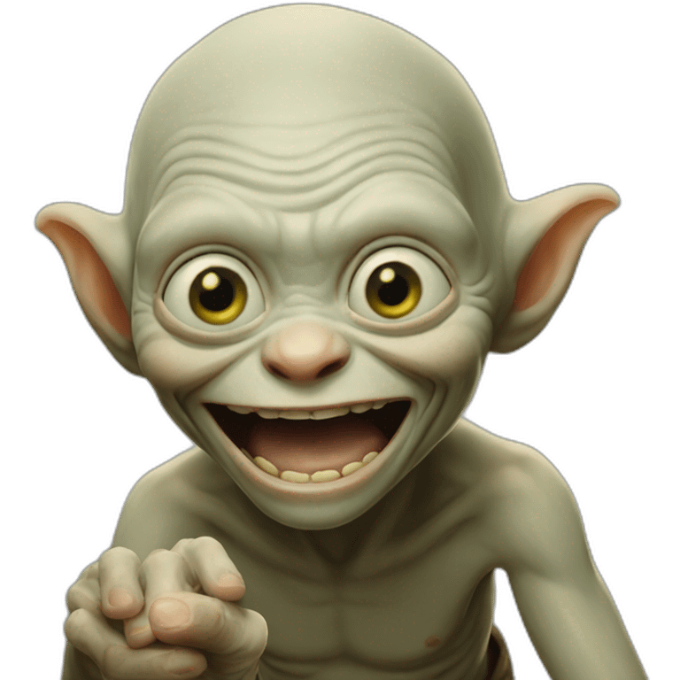 Gollum-smiling-at-the-ring emoji