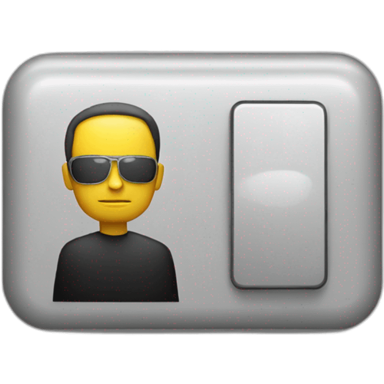 Man waiting to press button big button emoji