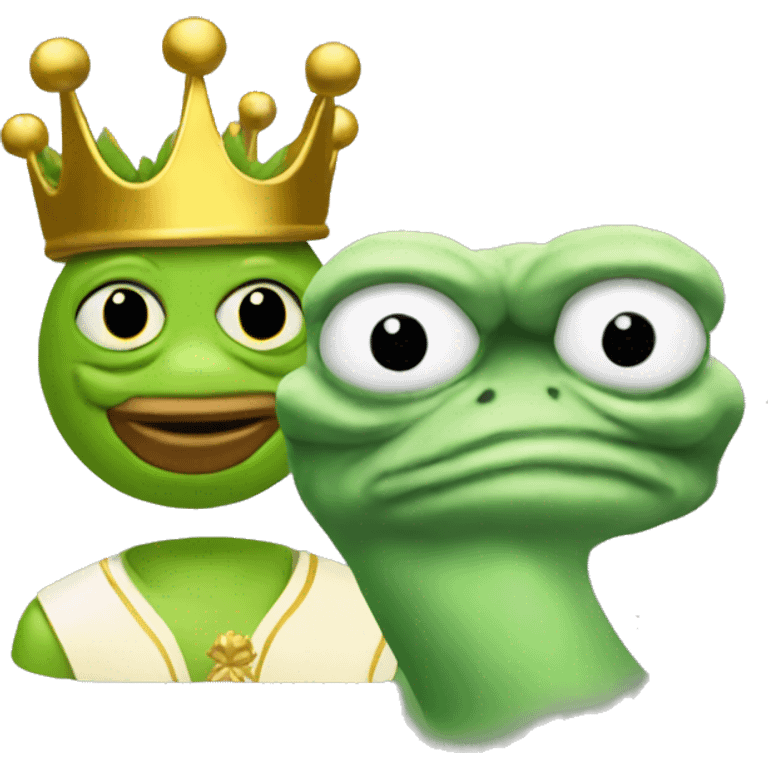 I'd like an emoji with a golden PEPE with a crown emoji