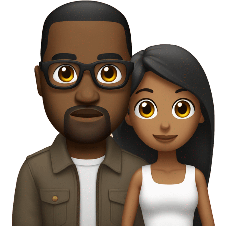 kanye west his wife emoji