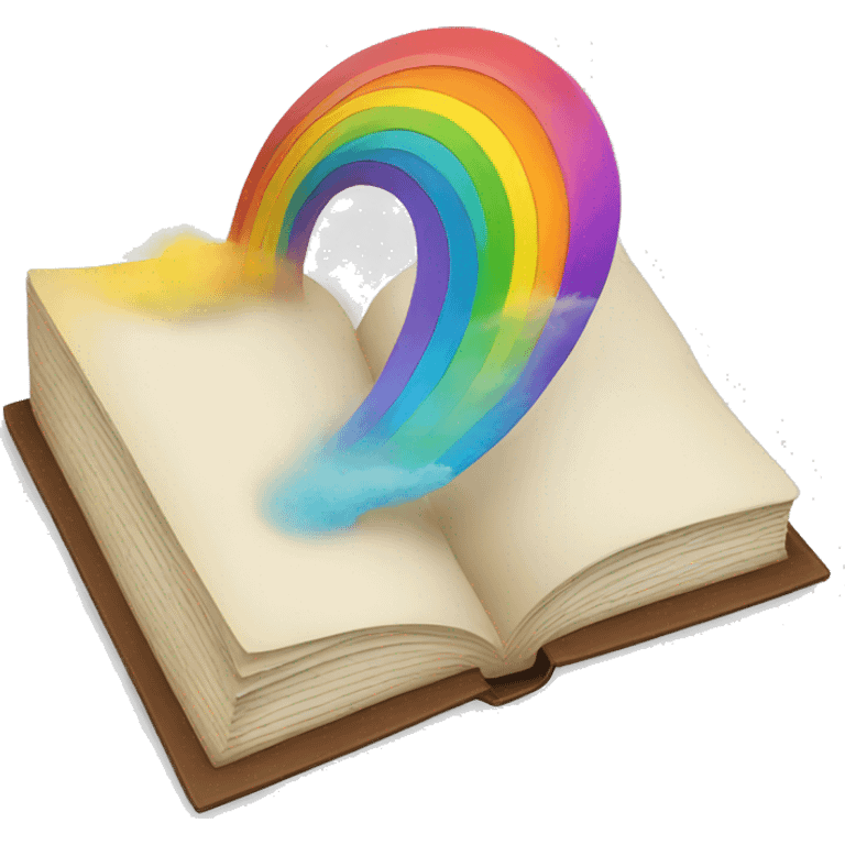 Open book with rainbow emoji