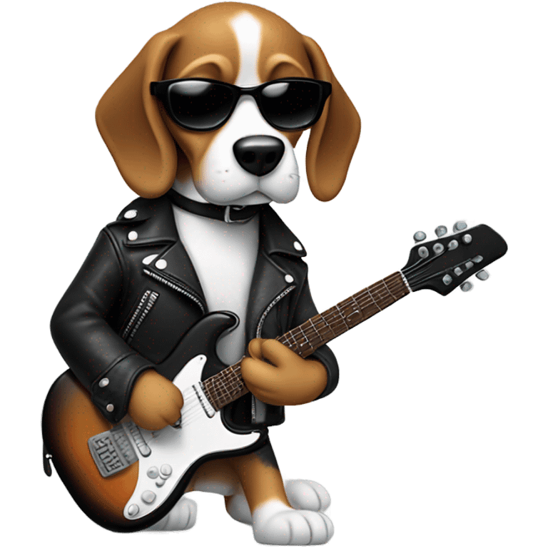 Rock and roll beagle emoji