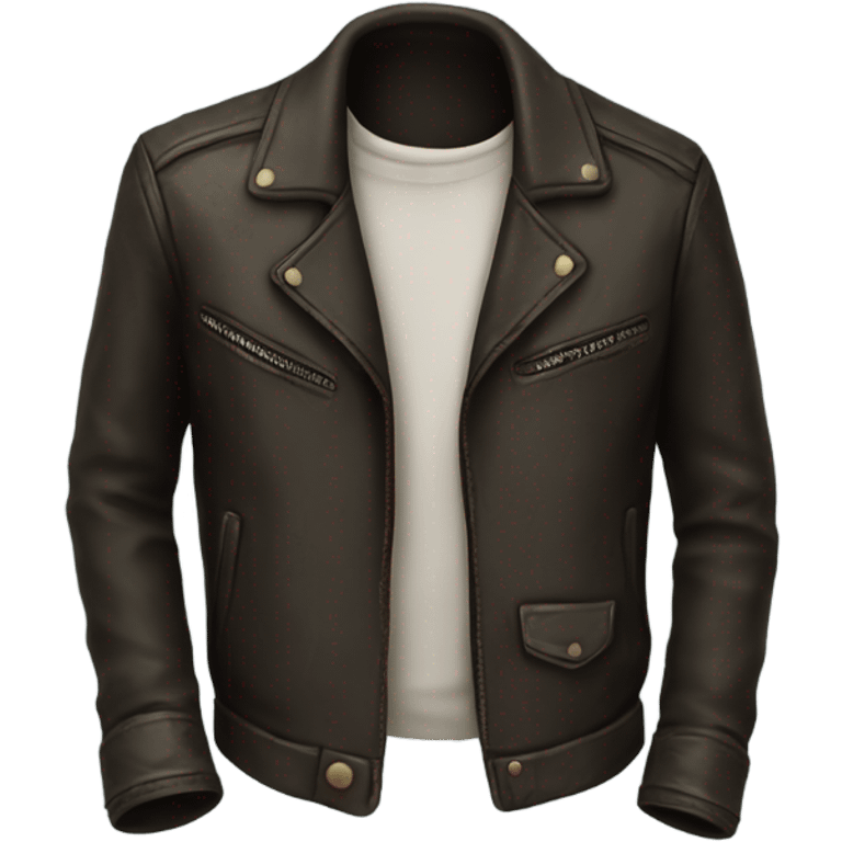 a worn leather jacket  emoji