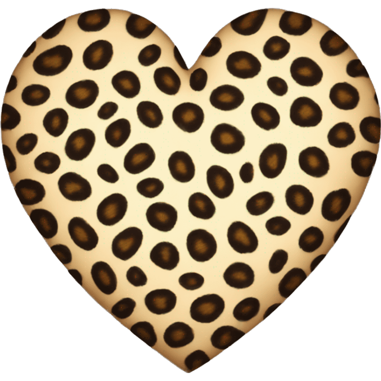 Leopard Print Heart emoji