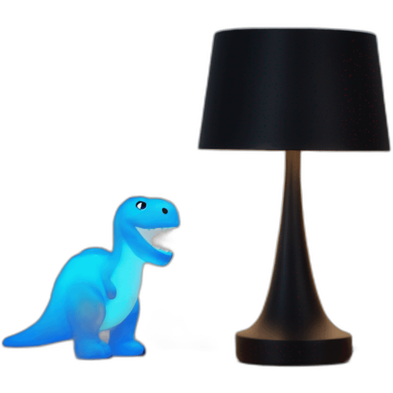 blue dinosaur shaped nightlight emoji