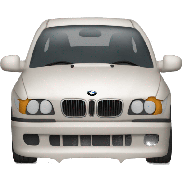 beater of a car BMW with bandages on it emoji