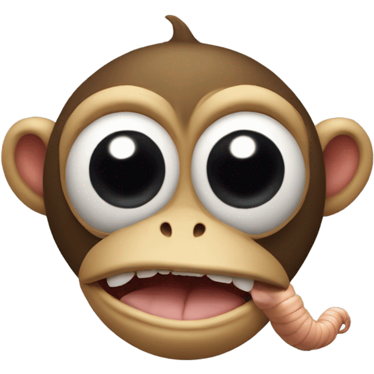 worm with a monkey head emoji