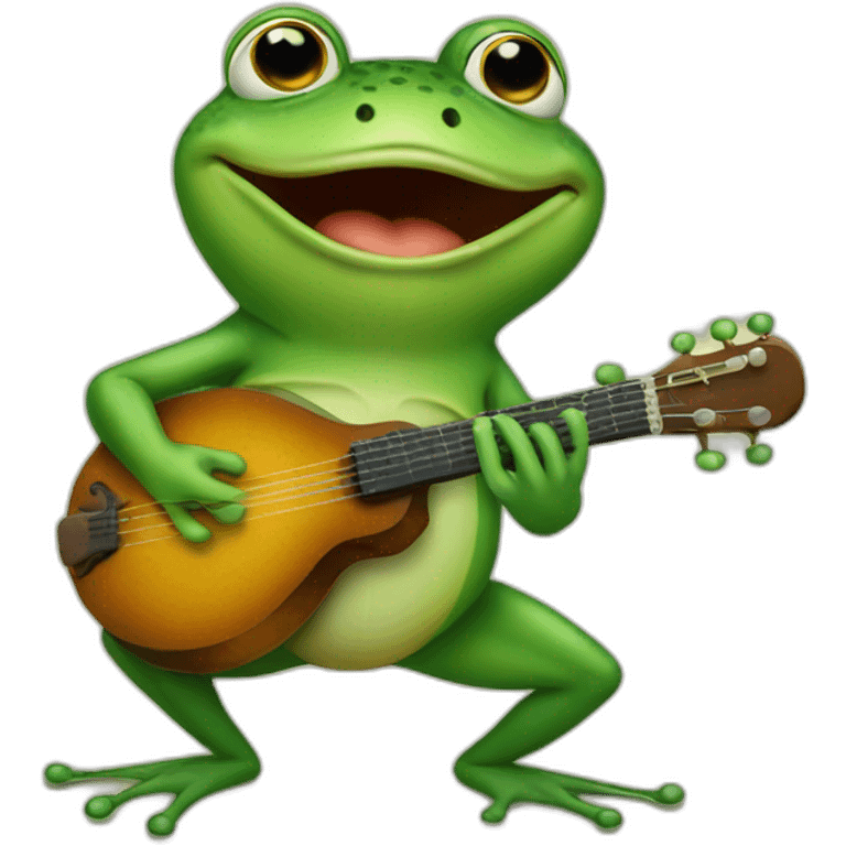 frog playing mandolin emoji